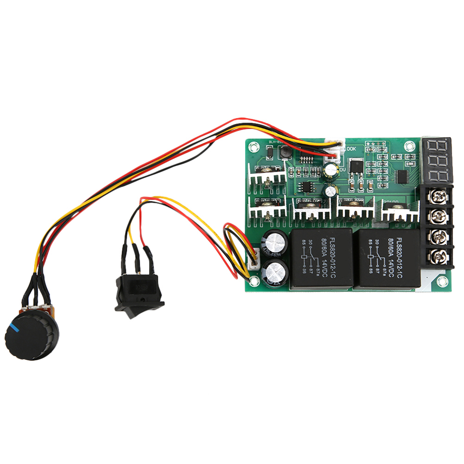 Drehzahlregler Für 40a Gleichstrommotor, Vorwärts-/rückwärtsschalter, Digitaler Drehzahlmesser, 12v/24v/36v, Ohne Gehäuse.