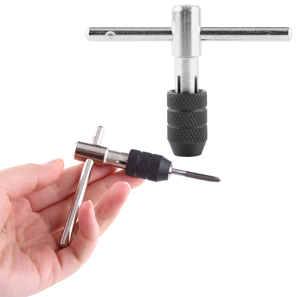 Satz Mit 5 Schwarzen Gewindebohrern Und Reibahlen + 4 Gewindebohrer Mit Gerader Nut M3, M4, M5, M6