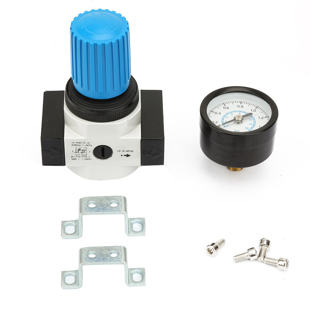 Lr-1/4-mini Druckluftprozessor, Lr Druckregelventil, 16 Bar, 16 Kg Luftdruck, Aluminiumlegierung, G1/4 Innengewinde.