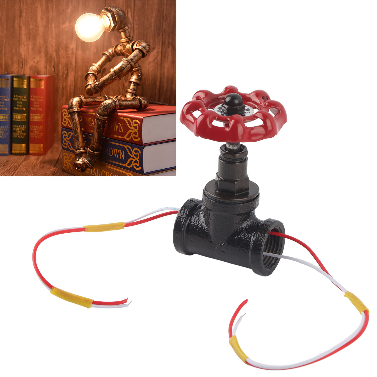 Industrieroboter-schreibtischlampenschalter G1/2, Drei-positionen-schalter, Lampenschalter Im Steampunk-stil, 90–260 V