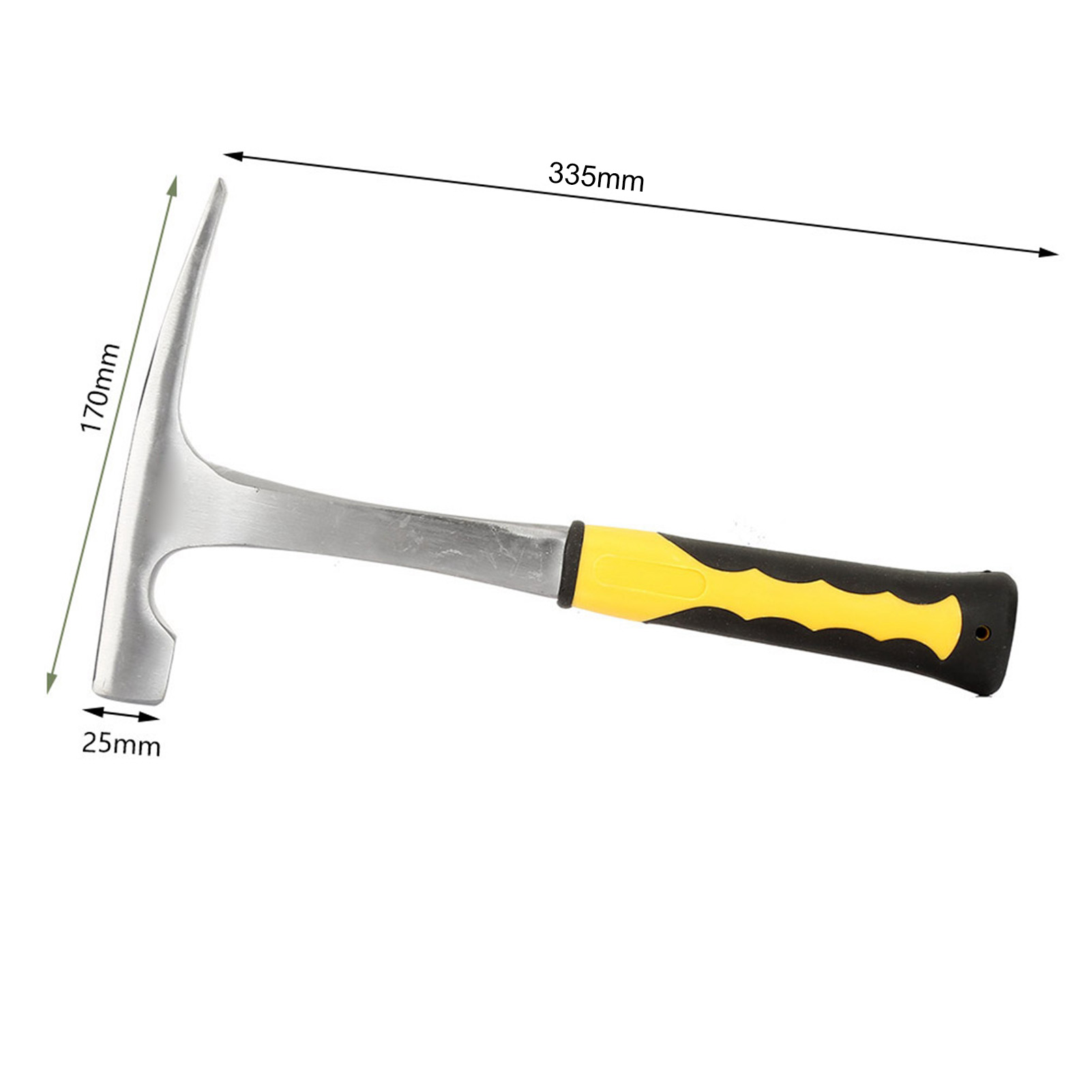 Geologischer Hammer, Erkundungshammer, Spitzkopfhammer, Flachkopfhammer, Spitzschnabelhammer, Entenschnabel-geologischer Erkundungshammer, Bogenhammer, 600 G, Flachkopf.