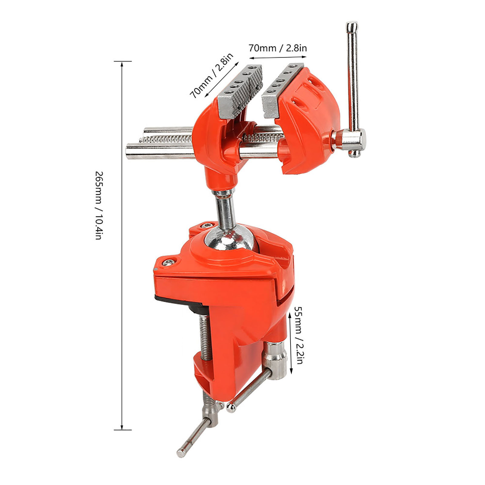 70-mm-werkbankschraubstock, Mini-universal-werkbankschraubstock, Hochleistungs-werkbankschraubstock Für Heimwerkerarbeiten, Aluminiumschraubstock.