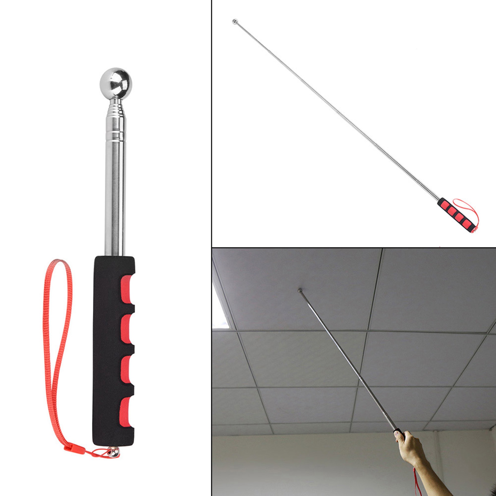 Hohler Teleskophammer (1 Stück), Sondierhammer, Fliesenprüfwerkzeug, Hausinspektionshammer