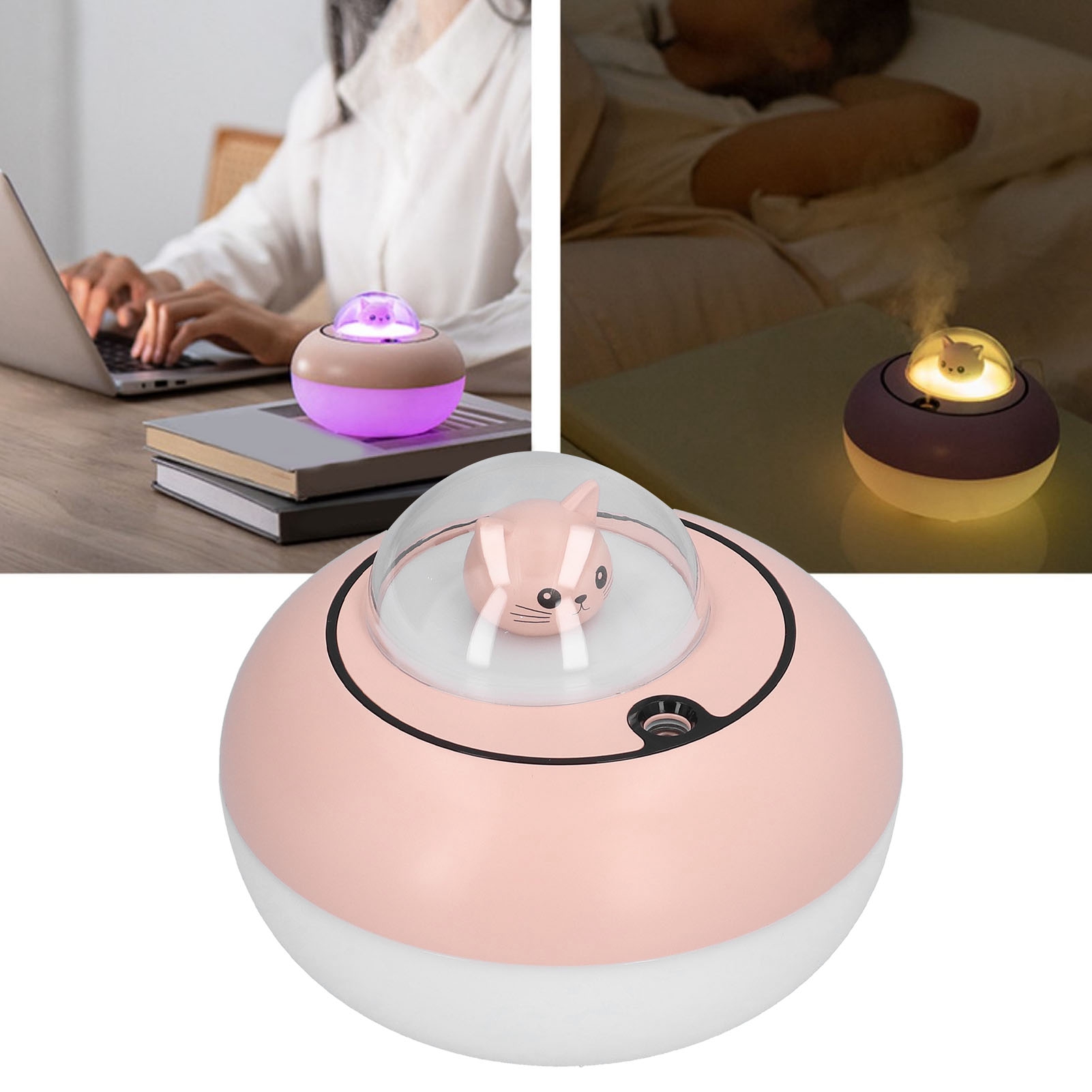 Niedlicher Luftbefeuchter Für Haustiere, Leise, Mit Led-nachtlicht, Großem 300-ml-fassungsvermögen, Ultraschall-duftdiffusor, Usb-betrieben.