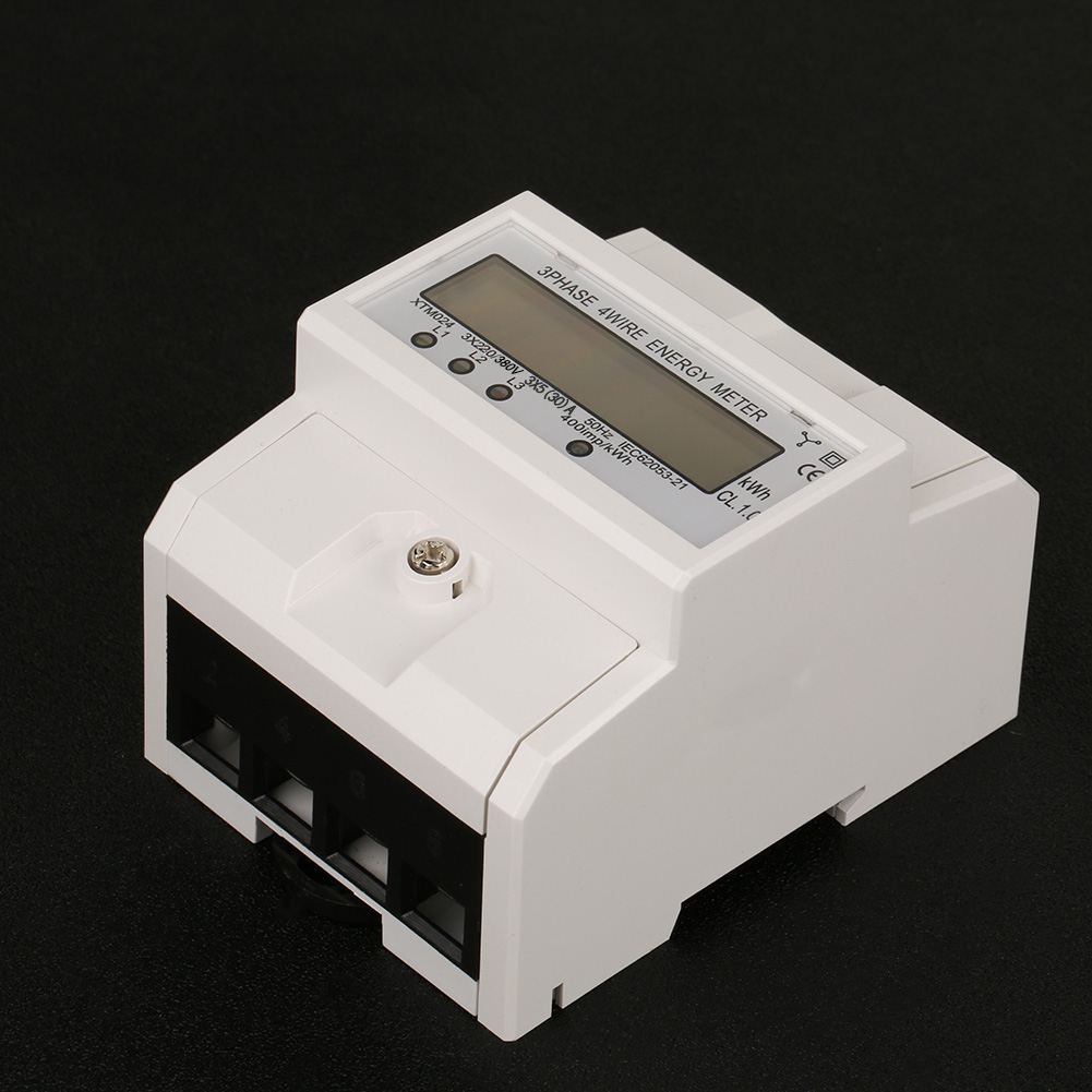 Dreiphasiger 4p-lcd-energiezähler Auf Din-schiene Xtm024 (3x220va)
