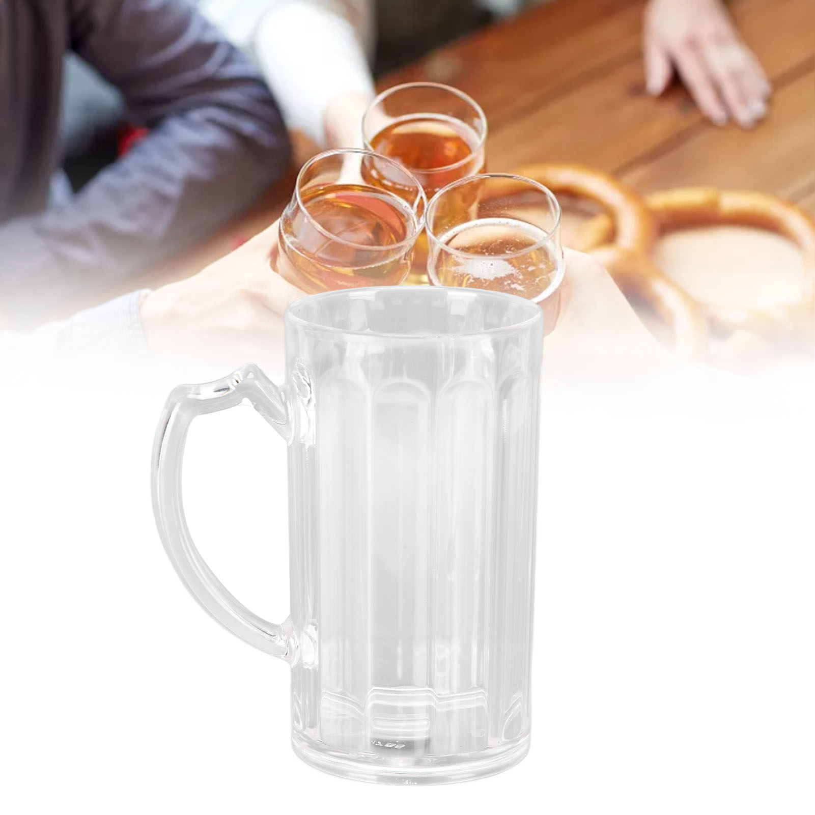 500-ml-bierkrug Aus Klarglas, Ananaskrug Mit Henkel, Dickwandiger Bierkrug Vom Fass, Saftkrug, Modell: By-1788