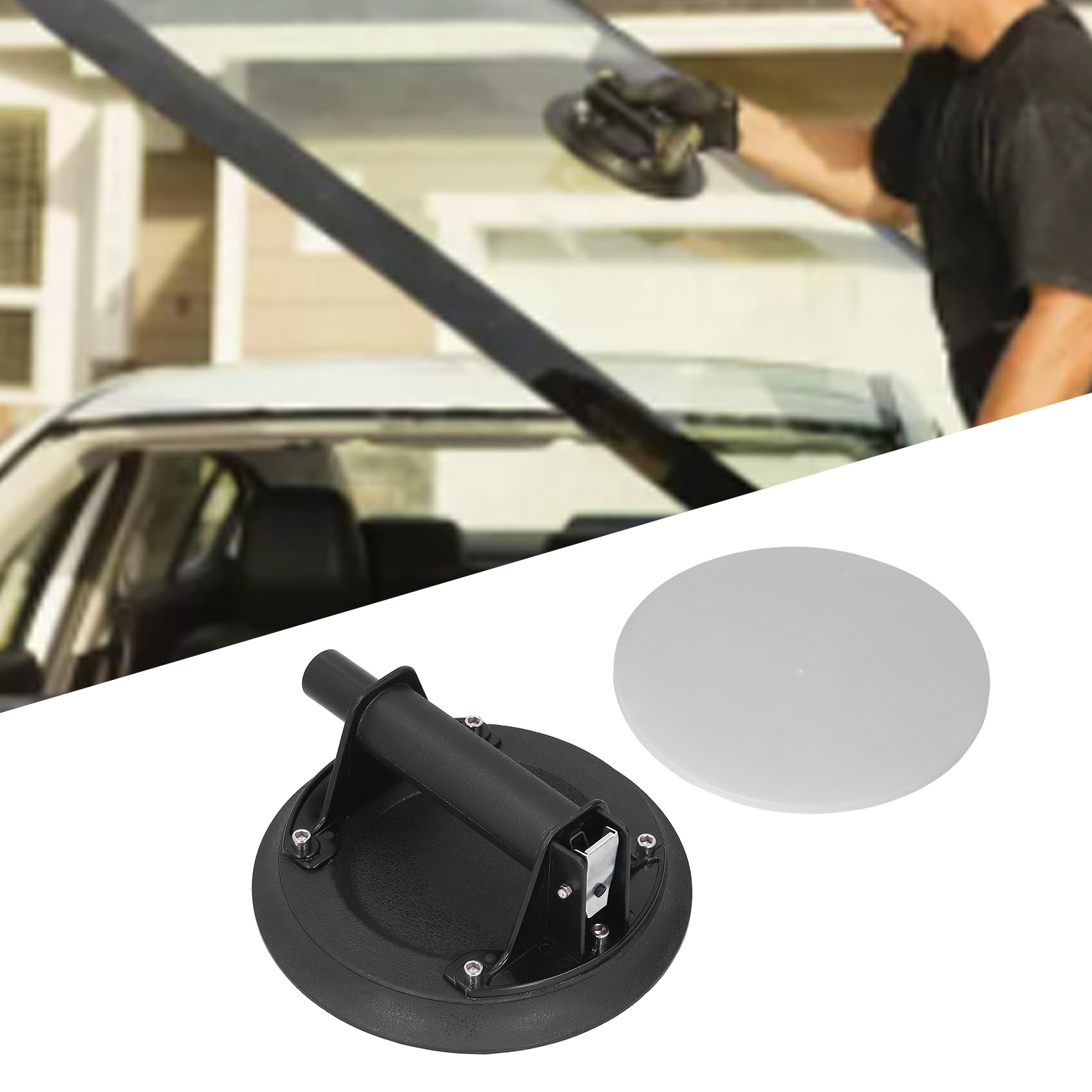 Vakuumsauger Mit Luftpumpe Und Starker Saugkraft Für Die Intensive Handhabung Großer Fliesen- Und Glasplatten.