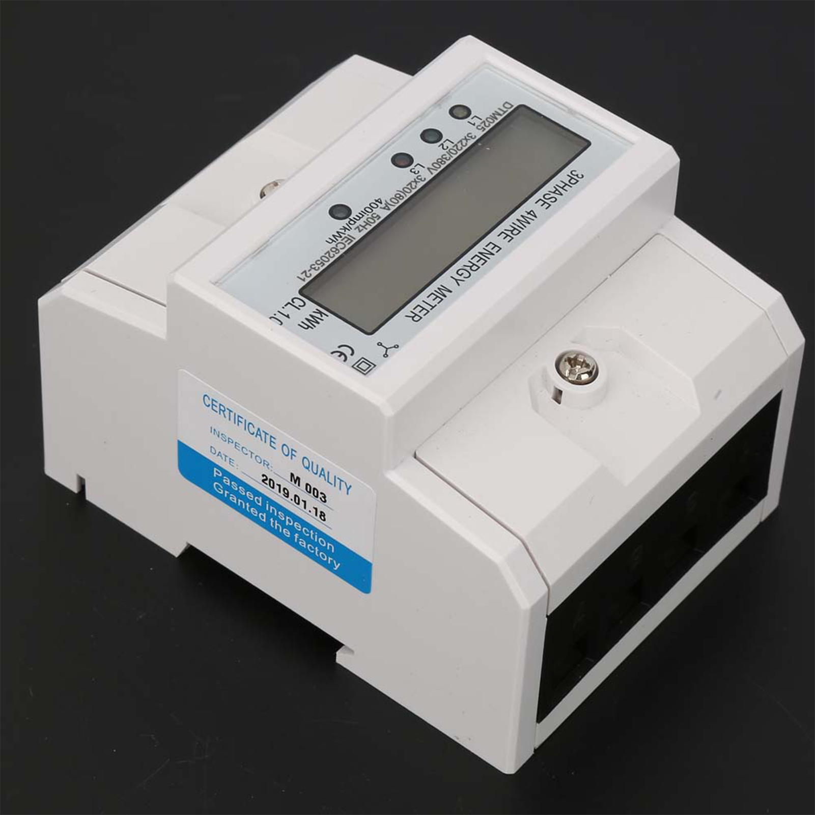 Dtm025 Dreiphasen-energiezähler Mit Lcd-anzeige, 4-polig, 20–80 A