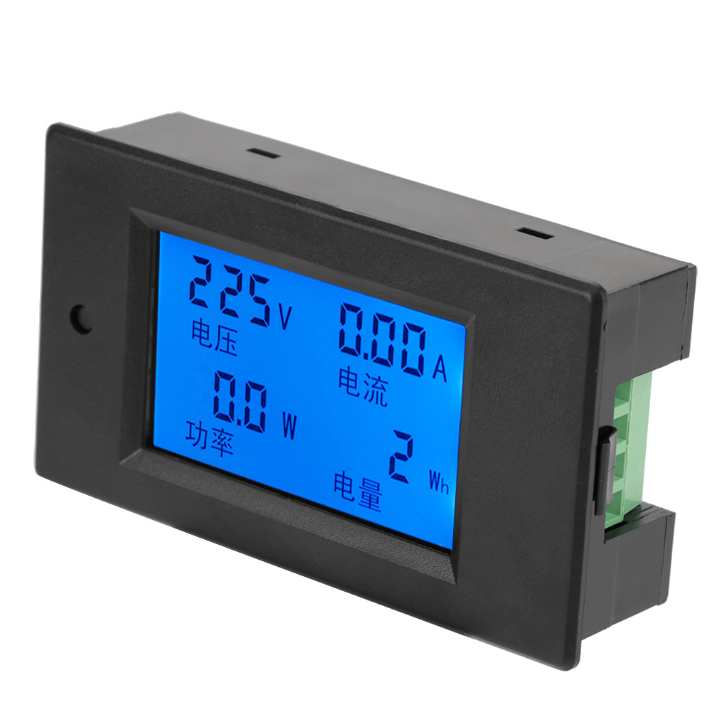 Peacefair Pzem-021 – Digitales Voltmeter/amperemeter Mit Lcd-anzeige, Messung Von Wechselspannung, -strom Und -leistung, 20 A, 80–260 V Ac