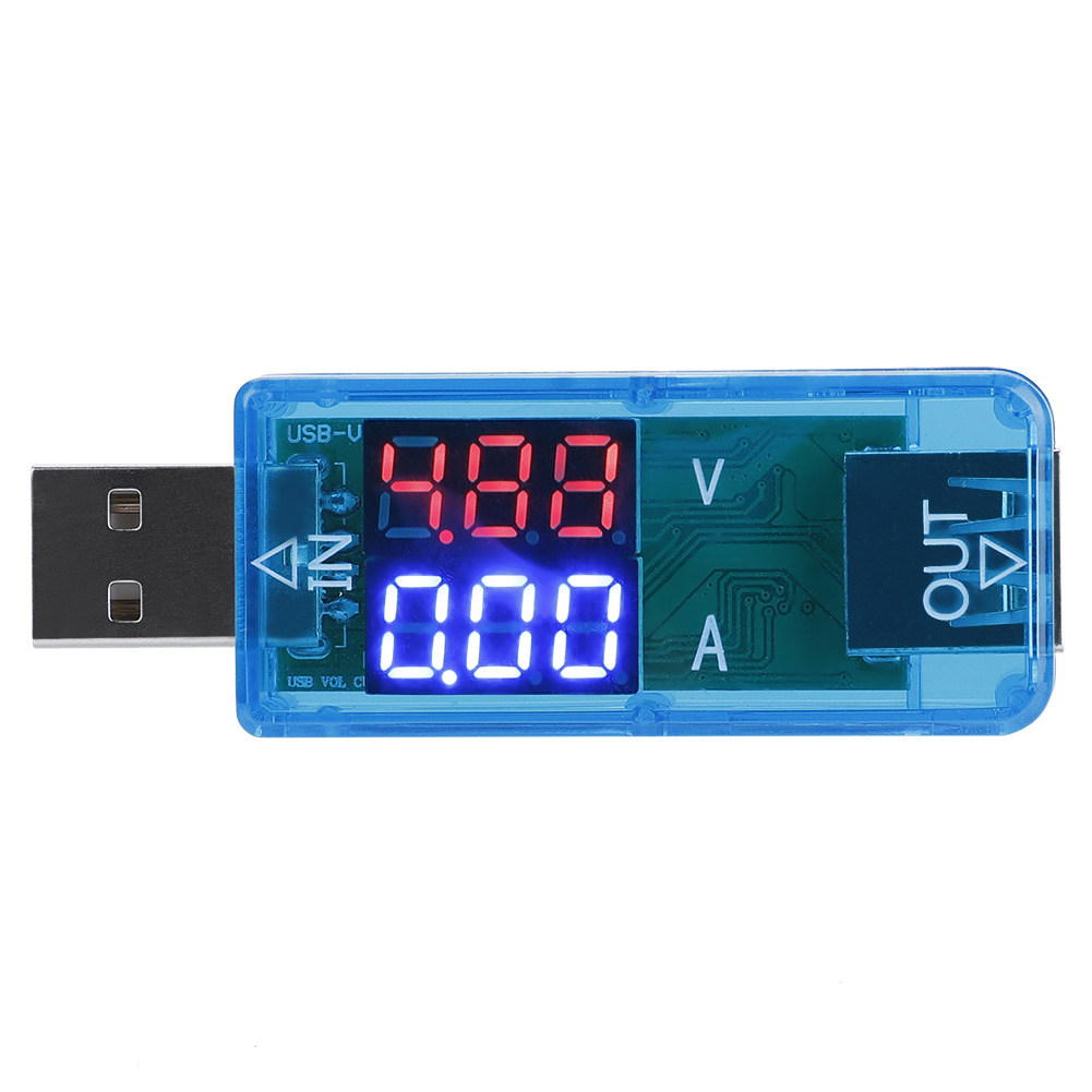 Dual-display-usb-voltmeter Und Amperemeter Mit Led-anzeige, Digitales Dc-voltmeter 3,2-10 V, Amperemeter 0-3 A.