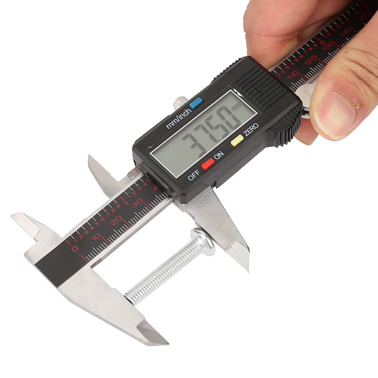 Elektronischer Messschieber Mit Digitalanzeige Und Edelstahlgehäuse, Hohe Präzision 0-150 Mm (umrechenbar 0,01 Mm/zoll).