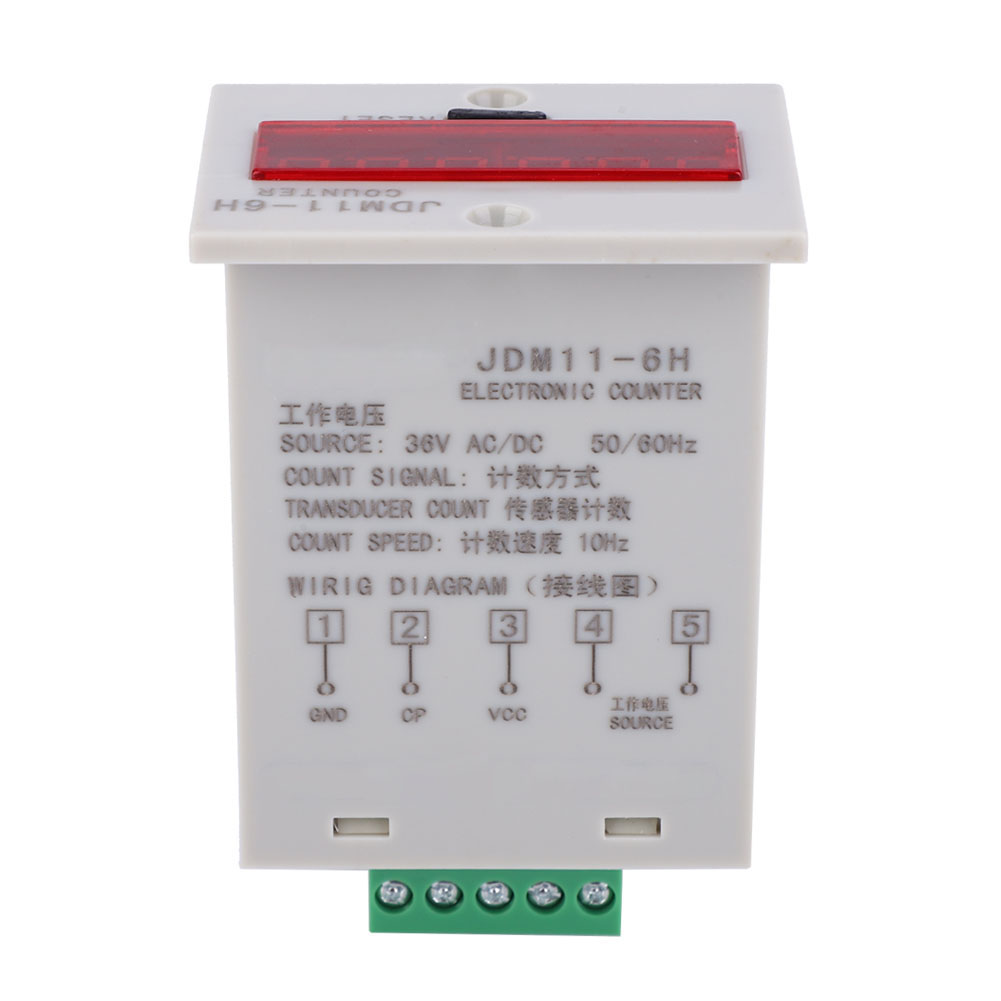 Belme Jdm11-6h 6-stellige Elektronische Digitalzeitschaltuhr Mit Stromausfallspeicher Und Batterie, Ac/dc 36 V