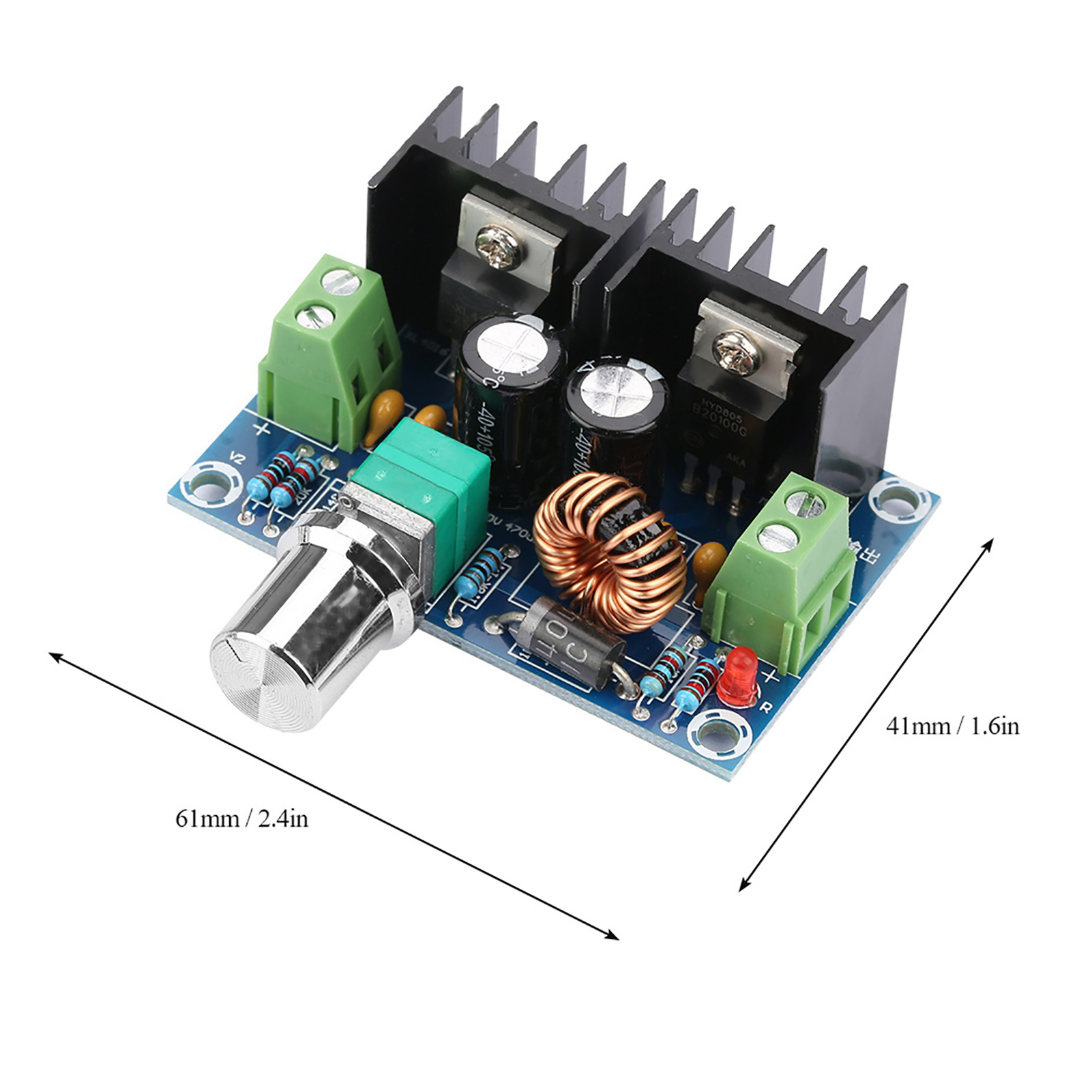 Xh-m401 Dc/dc-abwärtswandlermodul, Xl4016e1 Hochleistungs-gleichspannungsreglerplatine Mit Einer Maximalen Spannungsregelung Von 8 A