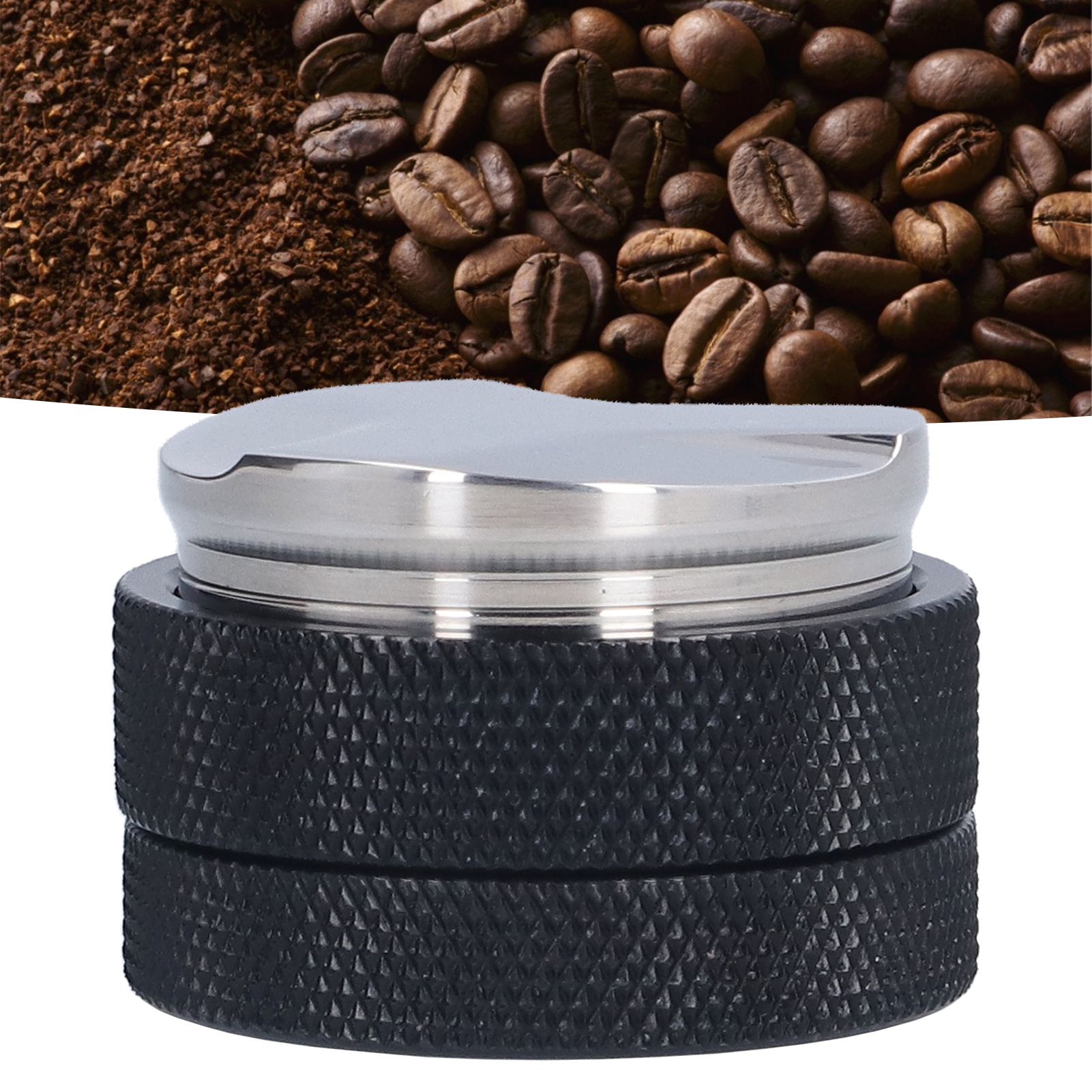 Kaffeespender Aus Schwarzem Edelstahl, Doppelkopf- Und Dreifachpuls-kaffeetamper, 58-mm-kaffeezubehör.