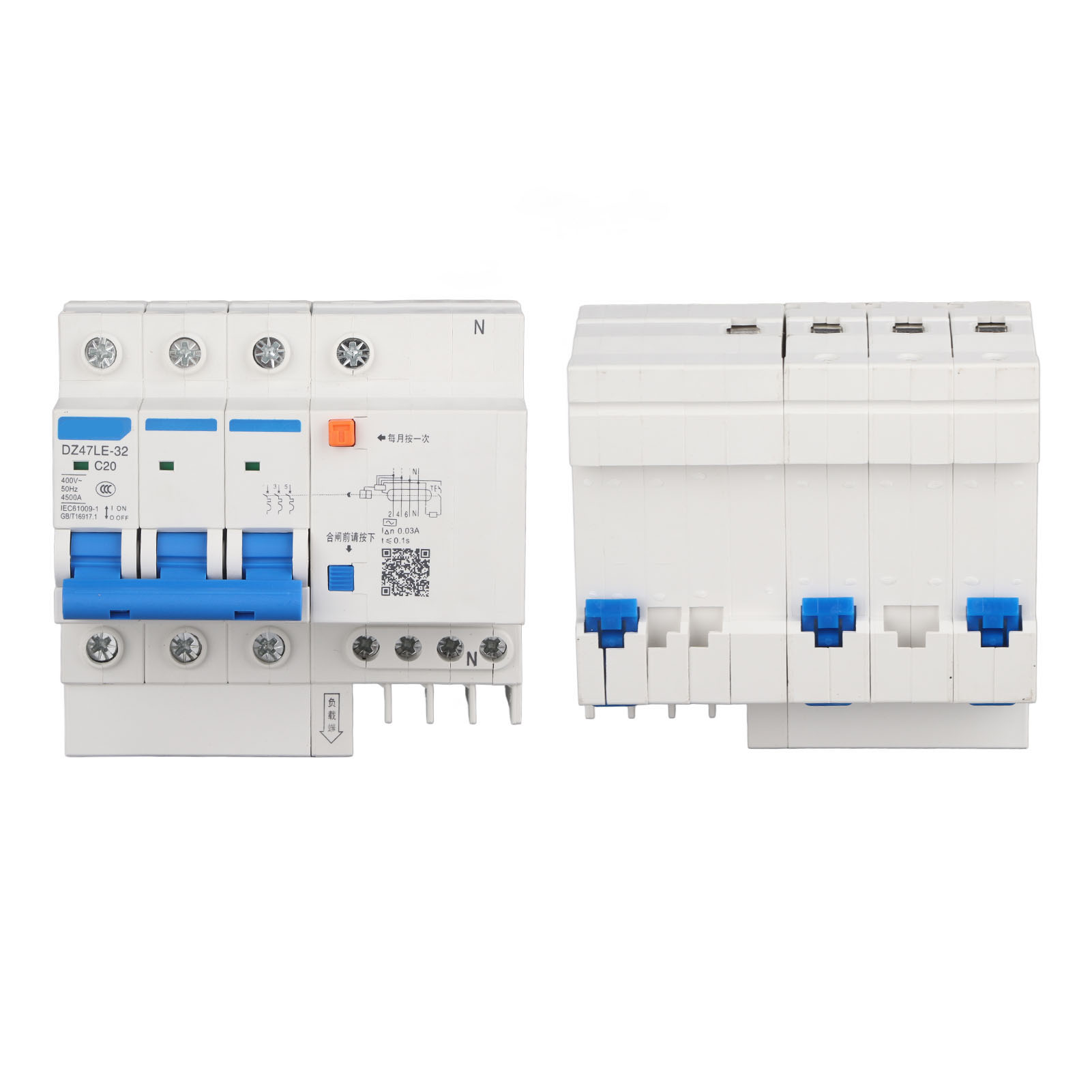 Belme Dz47le-32 3p+n C20 20a Fehlerstromschutzschalter, Miniatur-leistungsschalter Mit Hohem Segment