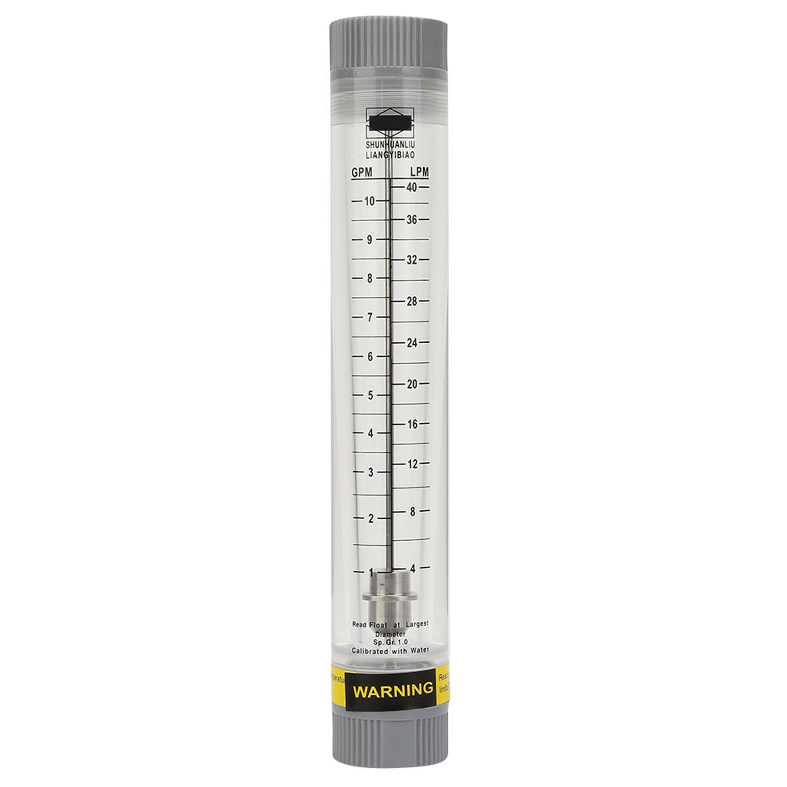 Lzm-20g Durchflussmesser Für Acrylglasrohre, 1-10 Gpm, G3/4" Innengewinde.