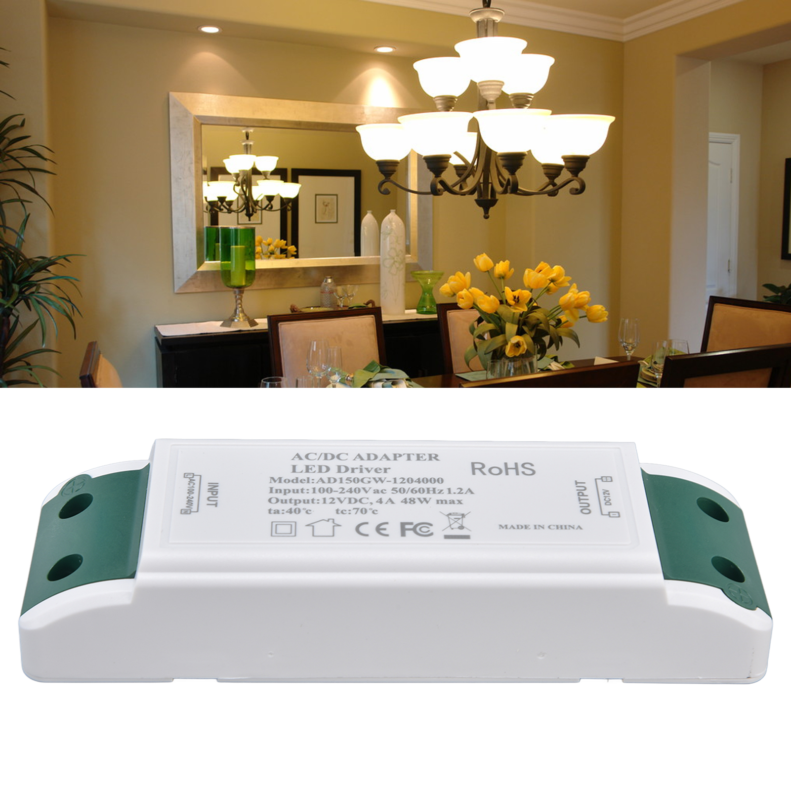 12v Dc Led-netzteil, 48w, 4a, Konstantstrom-spannungsadapter Für 12v Led-netzteile