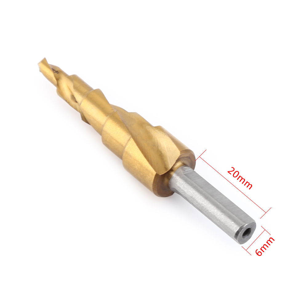 Stufenbohrer Mit Dreieckigem Schaft, Einteilig, Mit Spiralförmiger Nut 4-12 Mm