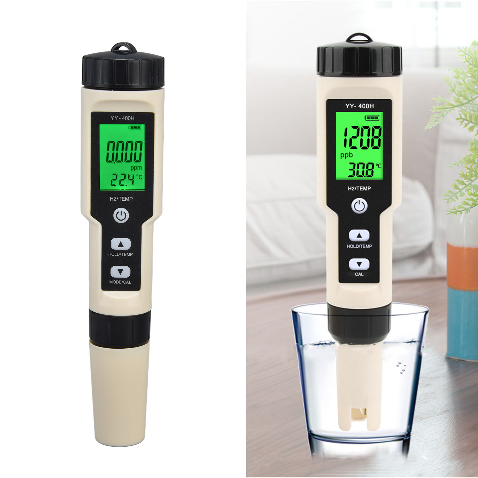 Yy-400h Wasserqualitätsprüfstift, Messgerät Für Wasserstoffionen Und Wasserstoffkonzentration In Wasser, Prüfstift Für Wasserstoffreiches Wasser, Wasserstoff-nachweisstift