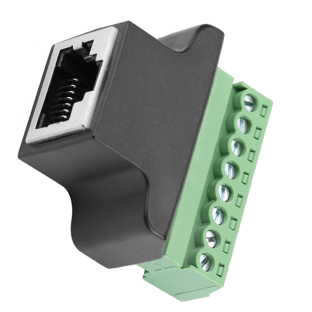 8-poliger Geschirmter Rj45-buchsenstecker Für Digitalen Cctv-dvr-adapter
