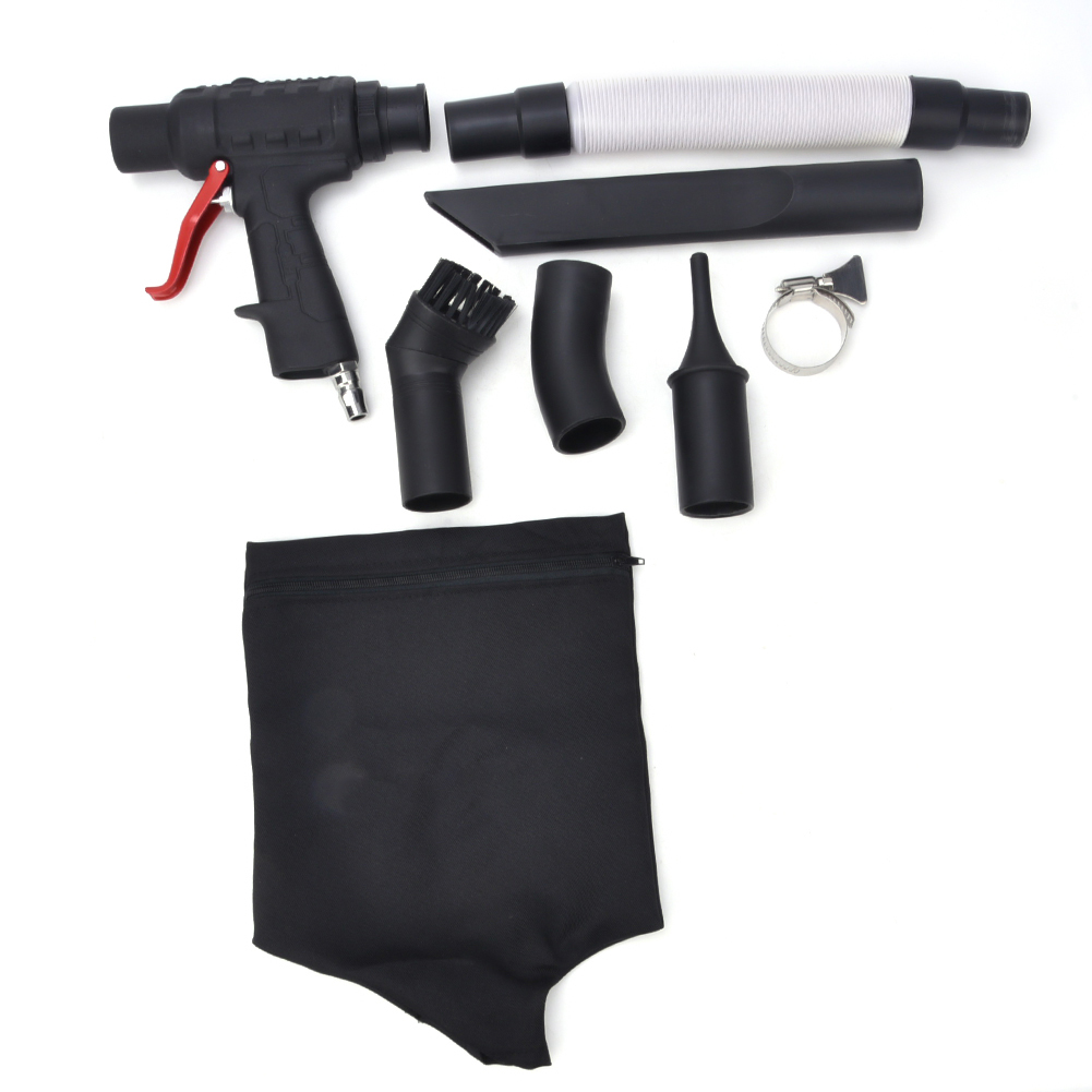 Schwarzes Pneumatisches Gebläse-set, Kombigerät Aus Gebläse Und Staubsauger.
