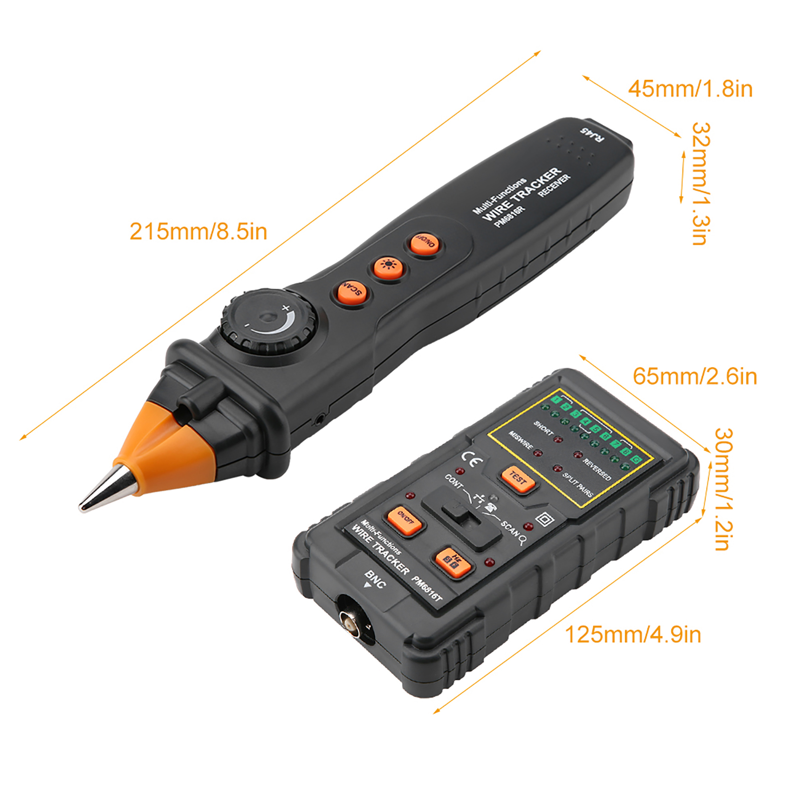 Peakmeter Pm6816 Multifunktionales Rj45/rj11-netzwerkkabel-detektor, Anti-interferenz-netzwerkkabel-tracker Und Kabelinspektionsgerät