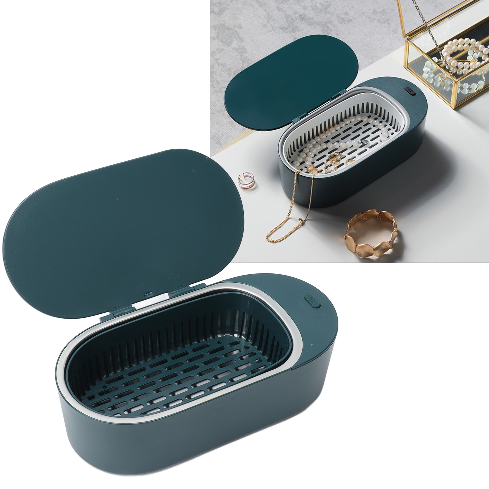 Mini-ultraschallreiniger Für Den Heimgebrauch, Ideal Für Make-up-ultraschall, Brillen, Schmuck Und Uhren. Praktisches Gerät, 47 Khz, Umweltfreundlich, 100–240 V (britischer Standard).