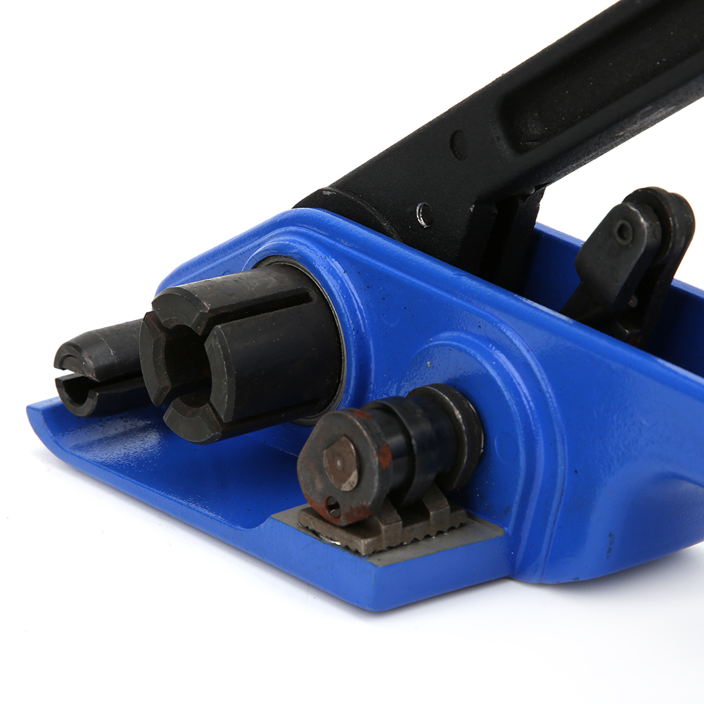 Pp/pet-handspannklemme, Blaues Umreifungsgerät Y380, 2-teiliges Set