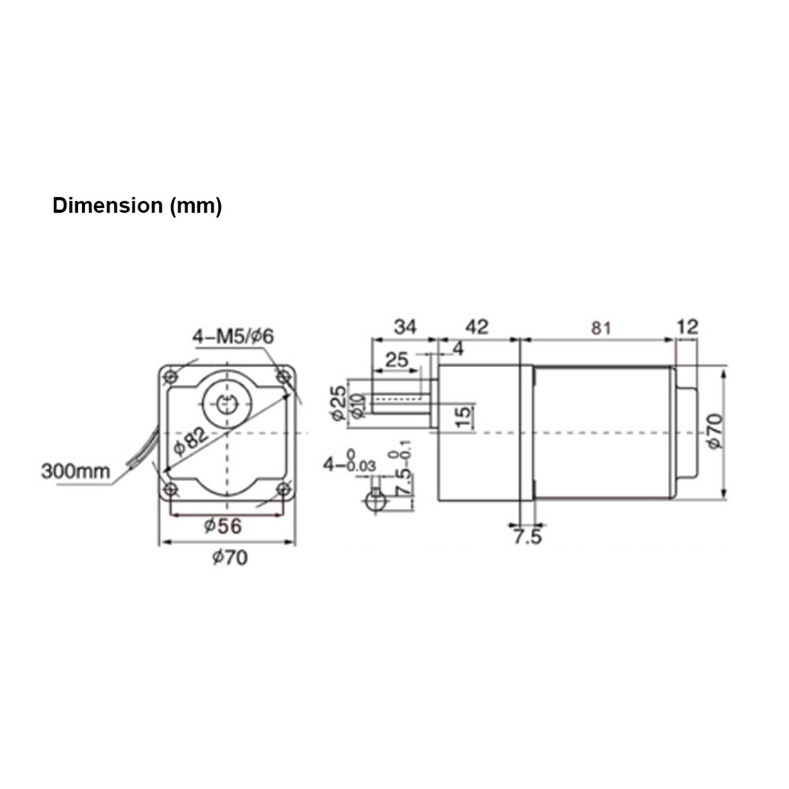M315-402 15-w-getriebemotor Mit Variabler Drehzahl, 220 V Ac, Mit Stufenloser Und Reversibler Drehzahlregelung