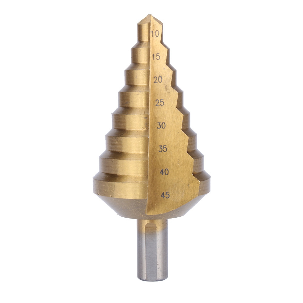 Sechskant-stufenbohrer Aus Schnellarbeitsstahl Mit Gerader Nut, 10–45 Mm