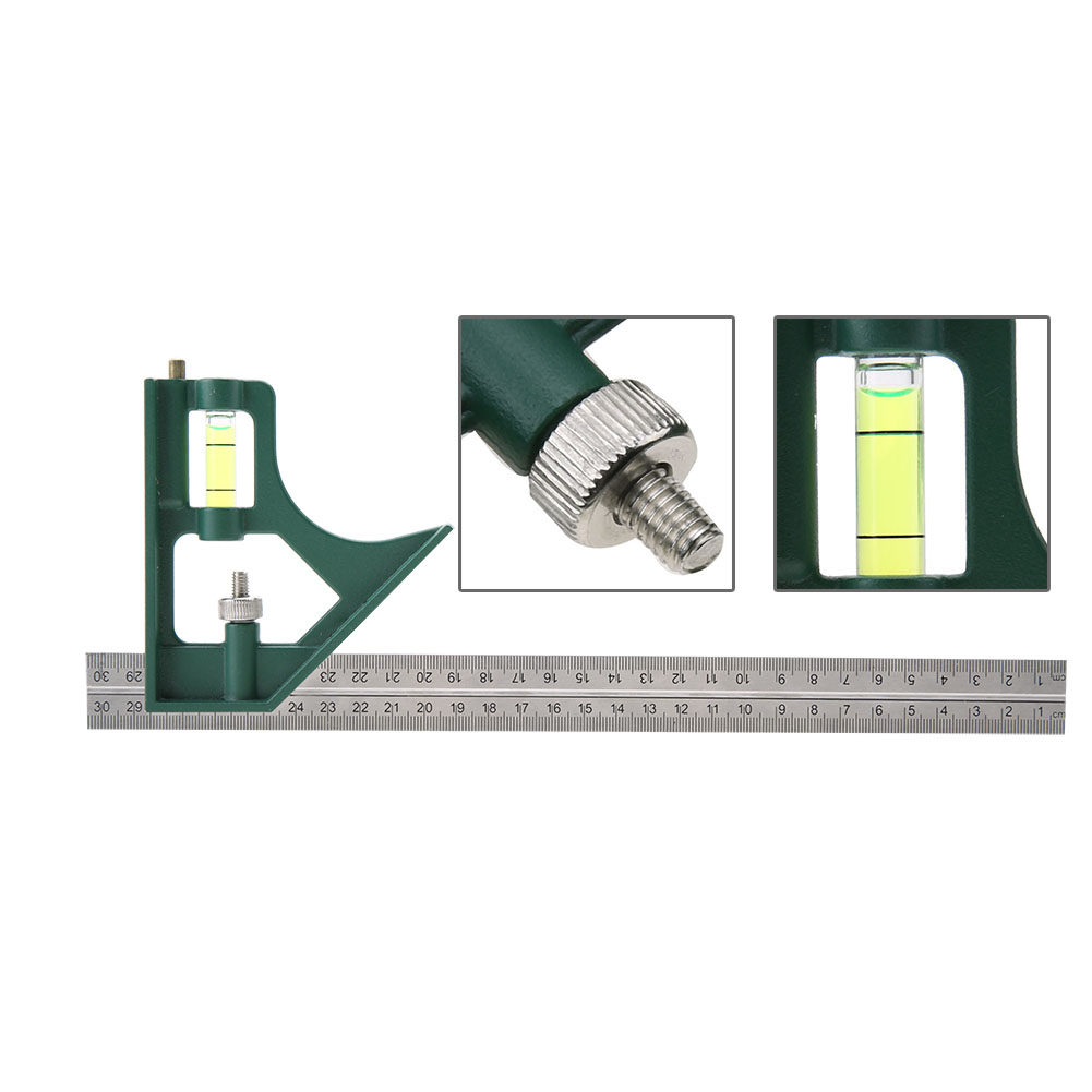 Winkelmesser Aus Edelstahl, Schreinerwinkel, Multifunktionaler Winkel, Einstellbar Auf 45° Und 90°, 300 Mm Dick.