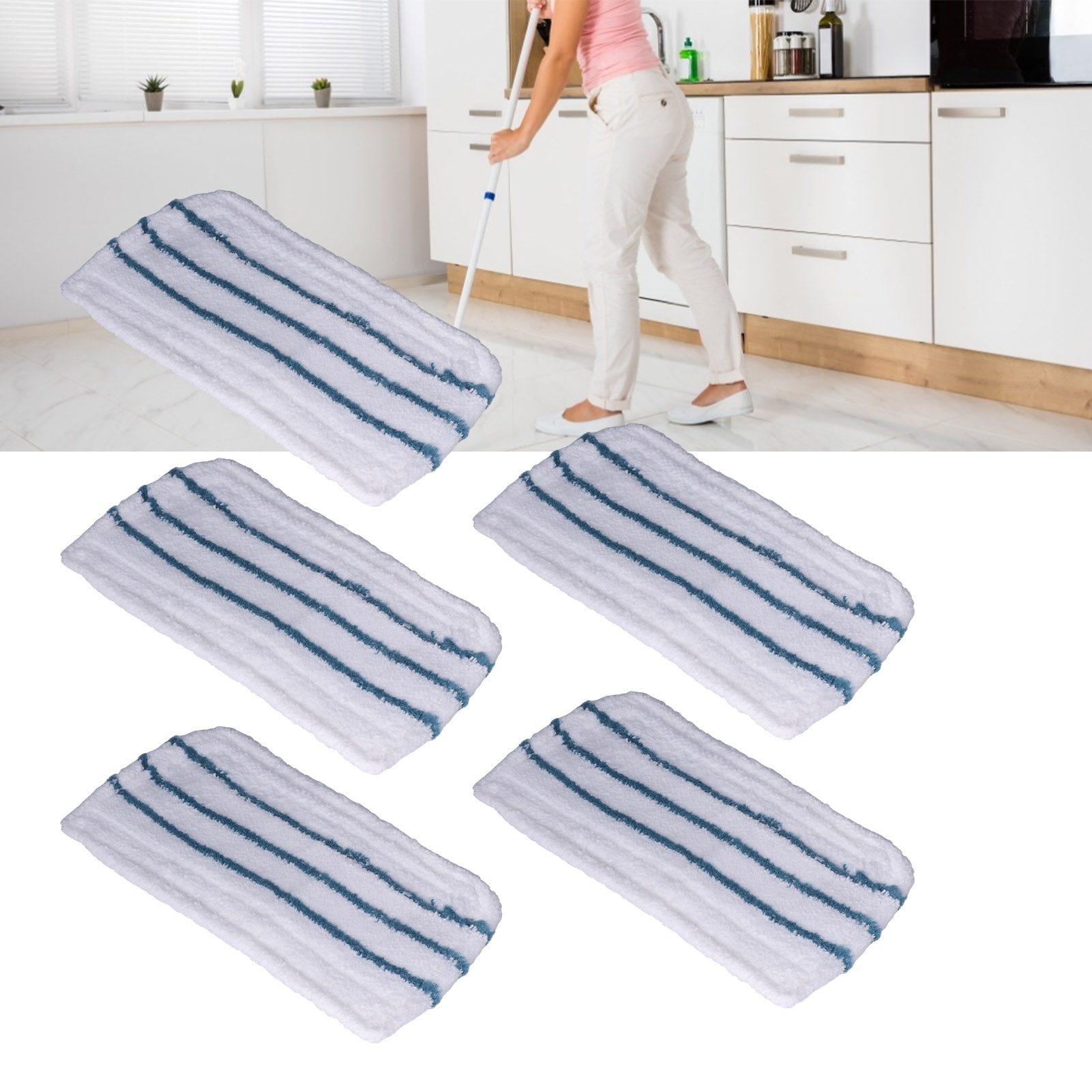 Packung Mit 5 Ersatzreinigungstüchern, Kompatibel Mit Black & Decker Fsm1610/1630 Dampfmopps