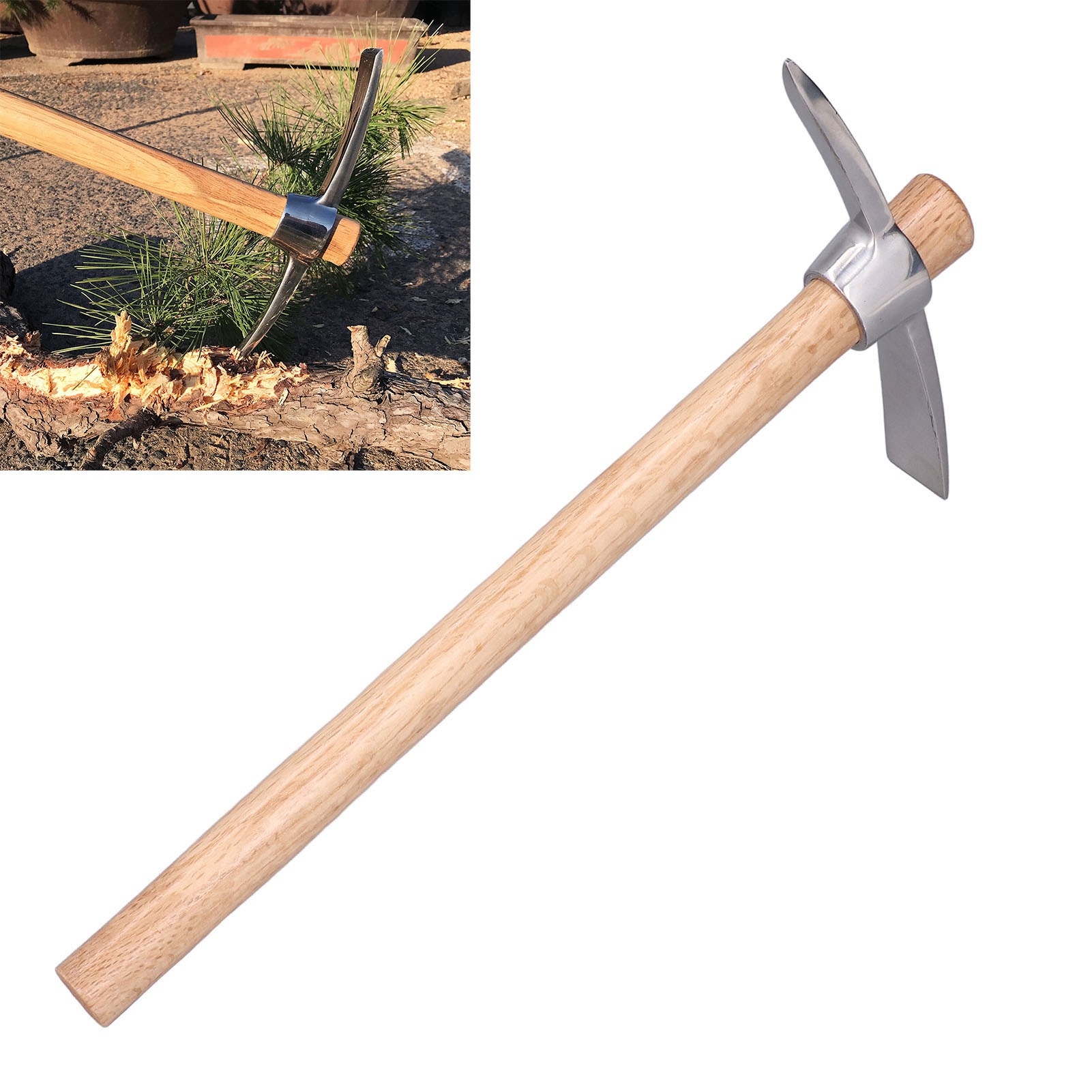 40 Cm Lange Edelstahlhacke, Unkrautrechen, Landwirtschaftliches Gerät, Kleine Hacke Zum Anpflanzen Von Gemüse Und Nutzpflanzen, Gartengerät