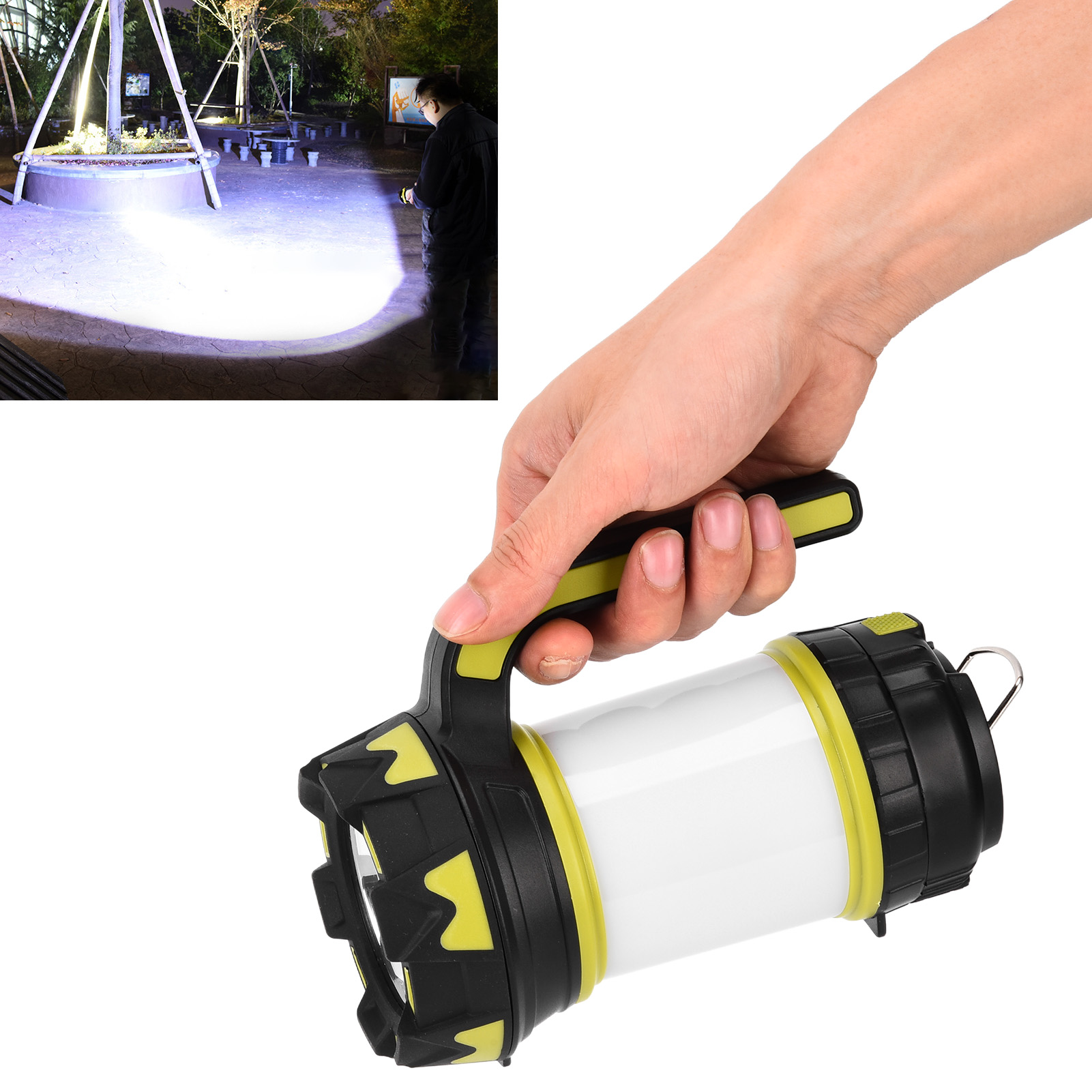 Multifunktionale Led-campingtaschenlampe, Usb-aufladbar, Mit Ein-/ausgängen, Ideal Für Notbeleuchtung Beim Camping.