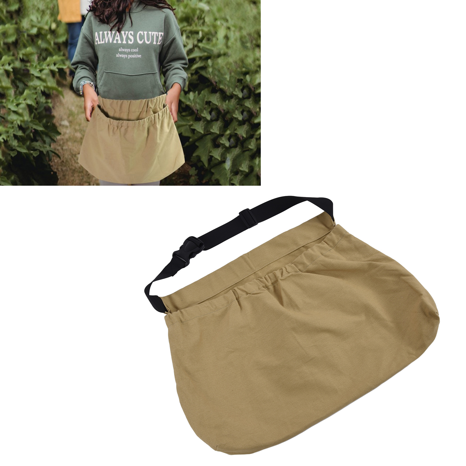Pflückbeutel, Garten-/obstbeutel, Obstpflückbeutel, Werkzeugtasche Für Die Hüfte, Aufbewahrungsbeutel Für Wildbeeren, Khakifarben