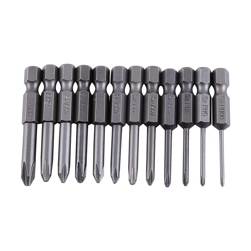 Set Mit 12 Magnetischen Phillips-schraubendreherbits Mit Sechskantschaft
