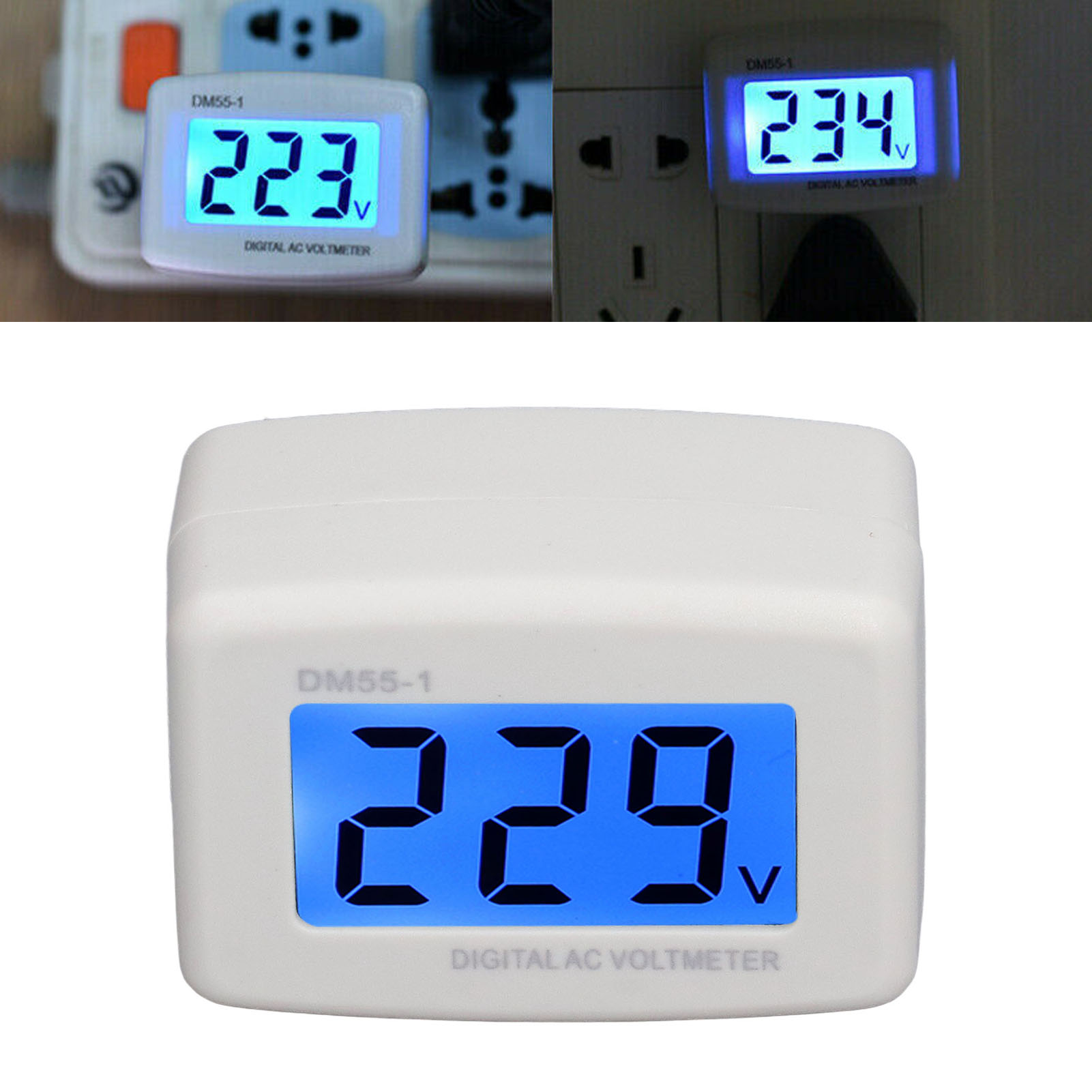Lcd-digitalvoltmeter, Das In Ein Haushaltsvoltmeter Eingesetzt Wird Und Us-standardspezifikationen Anzeigt