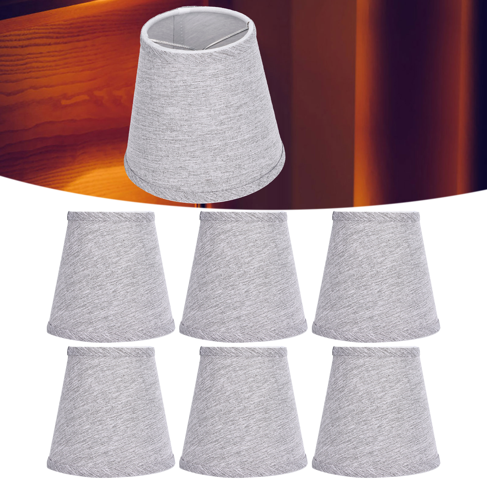 Lampenschirm Aus Stoff, Moderner Minimalistischer Stil, Silbergraue Leinenoptik, Geeignet Für Kronleuchter, Stehlampen, Tischlampen, Pendelleuchten Und Wandleuchten.