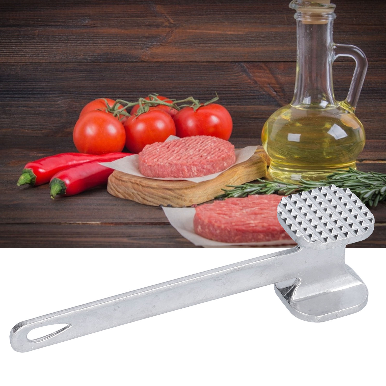 Doppelseitiger Steakzartmacher, Küchengerät Zum Zartmachen Von Fleisch, Aus Zinklegierung.