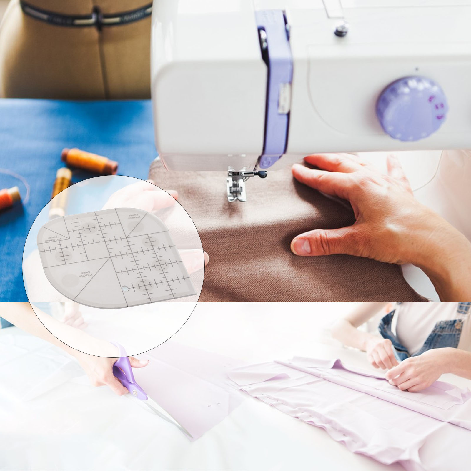 Winkelmesser Aus Acryl, Patchwork-lineal, Nähvorlage, Abbildungen Von Patchwork-werkzeugen, Einheitsgröße