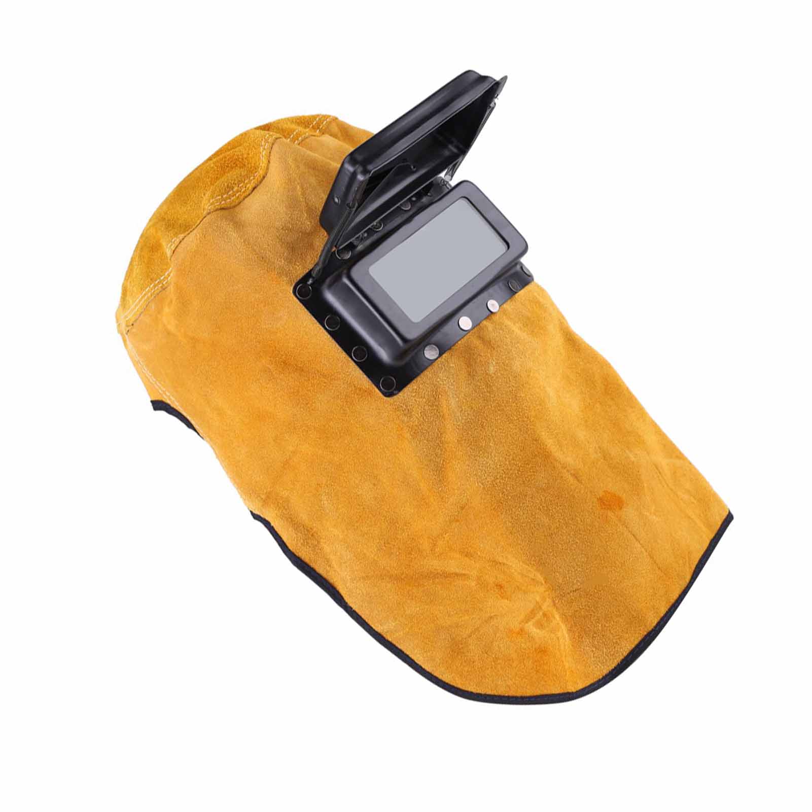 Argon-lichtbogenschweißmaske, Intensiver Lichtschutz, Vollleder Mit Standardlinsen, Maske Aus Rindsleder