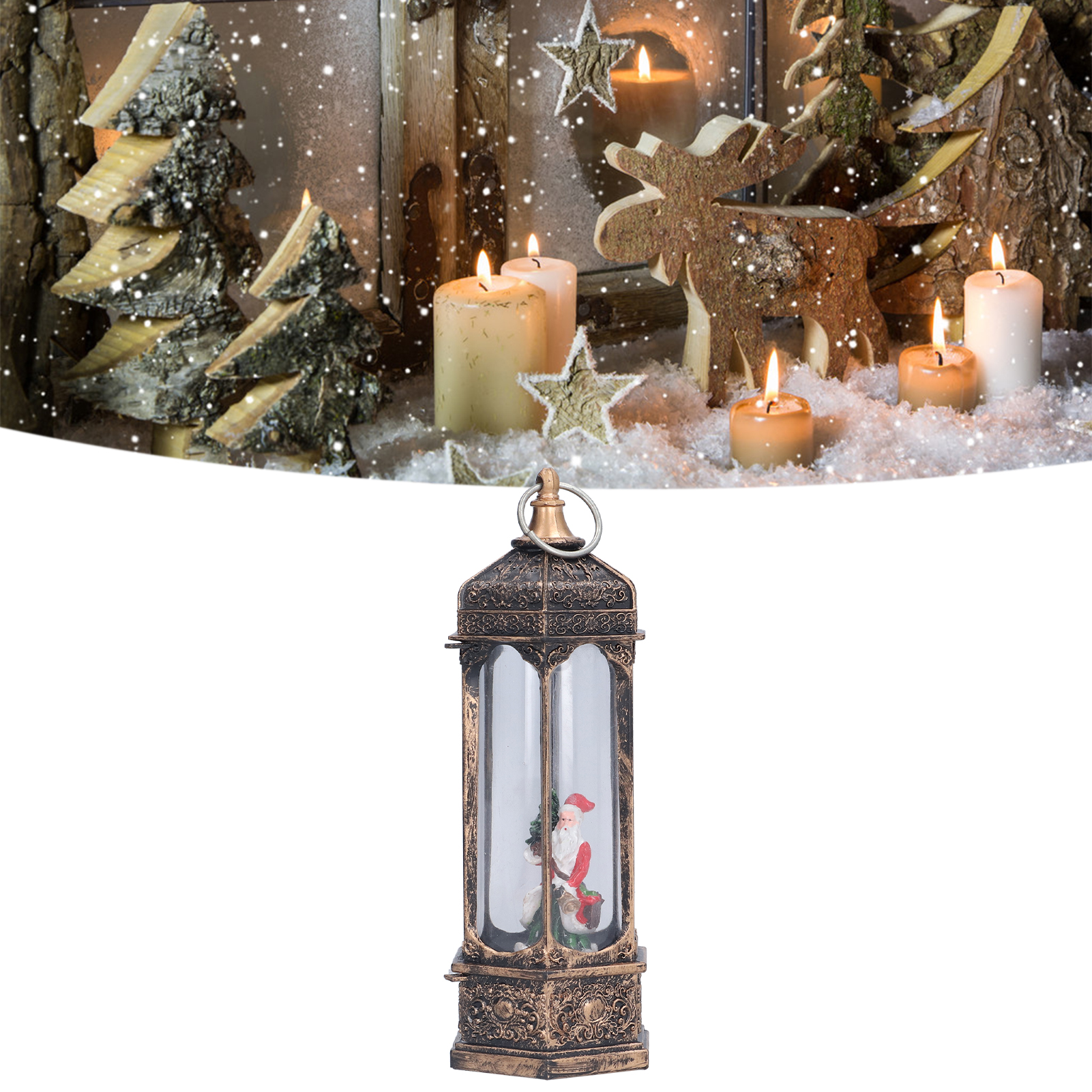 Dekorative Led-weihnachtstischlaterne, Leuchtendes Weihnachtsmann-nachtlicht, Weihnachtsgeschenk
