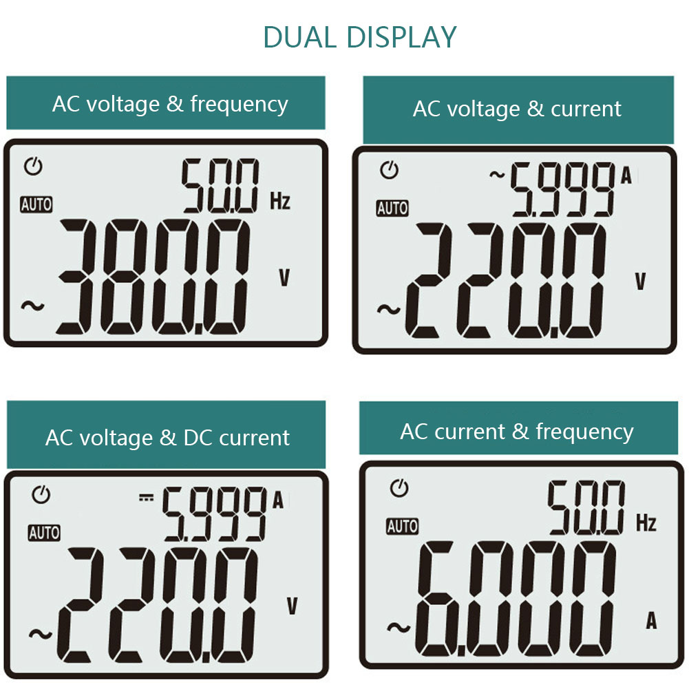 Peakmeter Pm2118 Ac/dc Dual Display Smart Clamp Multimeter