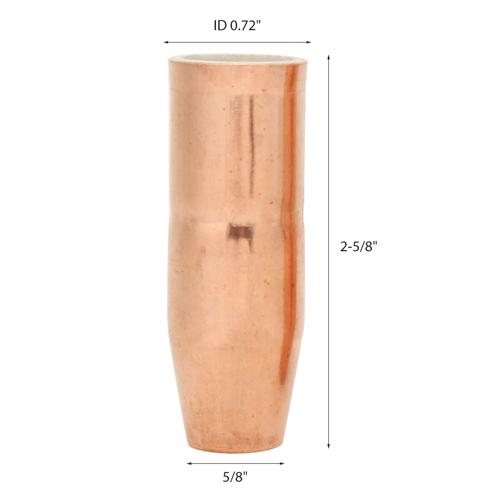 2 X 5/8" Kupferdüsen 169-725 169725 Für Miller M25/m40 Hobart Mig-schweißbrenner