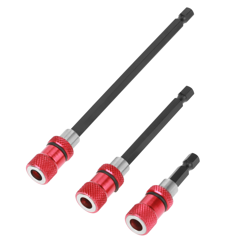 Set Mit 3 Edelstahl-bohrerverlängerungen: 60, 100 Und 150 Mm