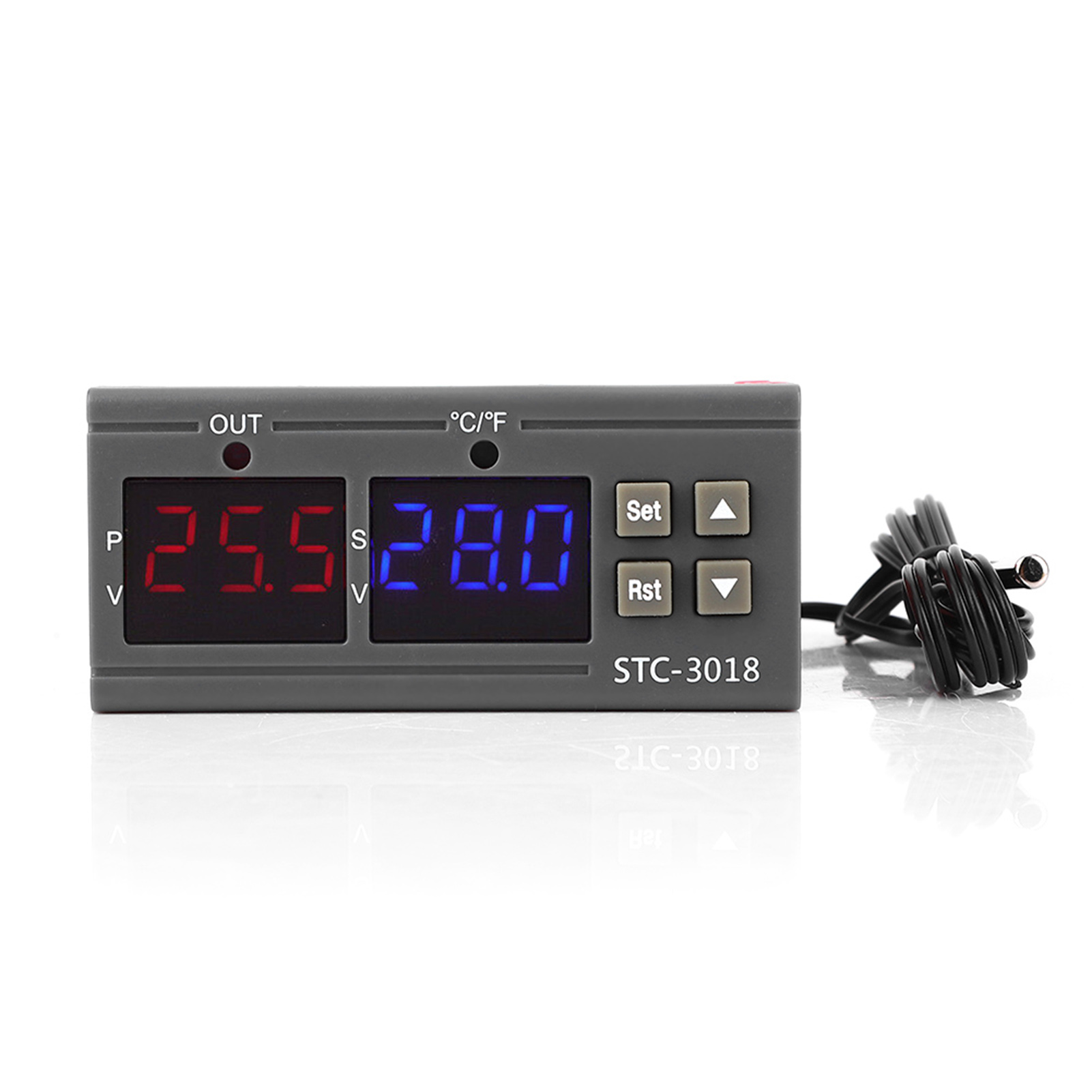 Digitaler Temperaturregler Stc-3018 Mit Ntc-sensor, Kompatibel Mit 12v/24v/110v/220v.