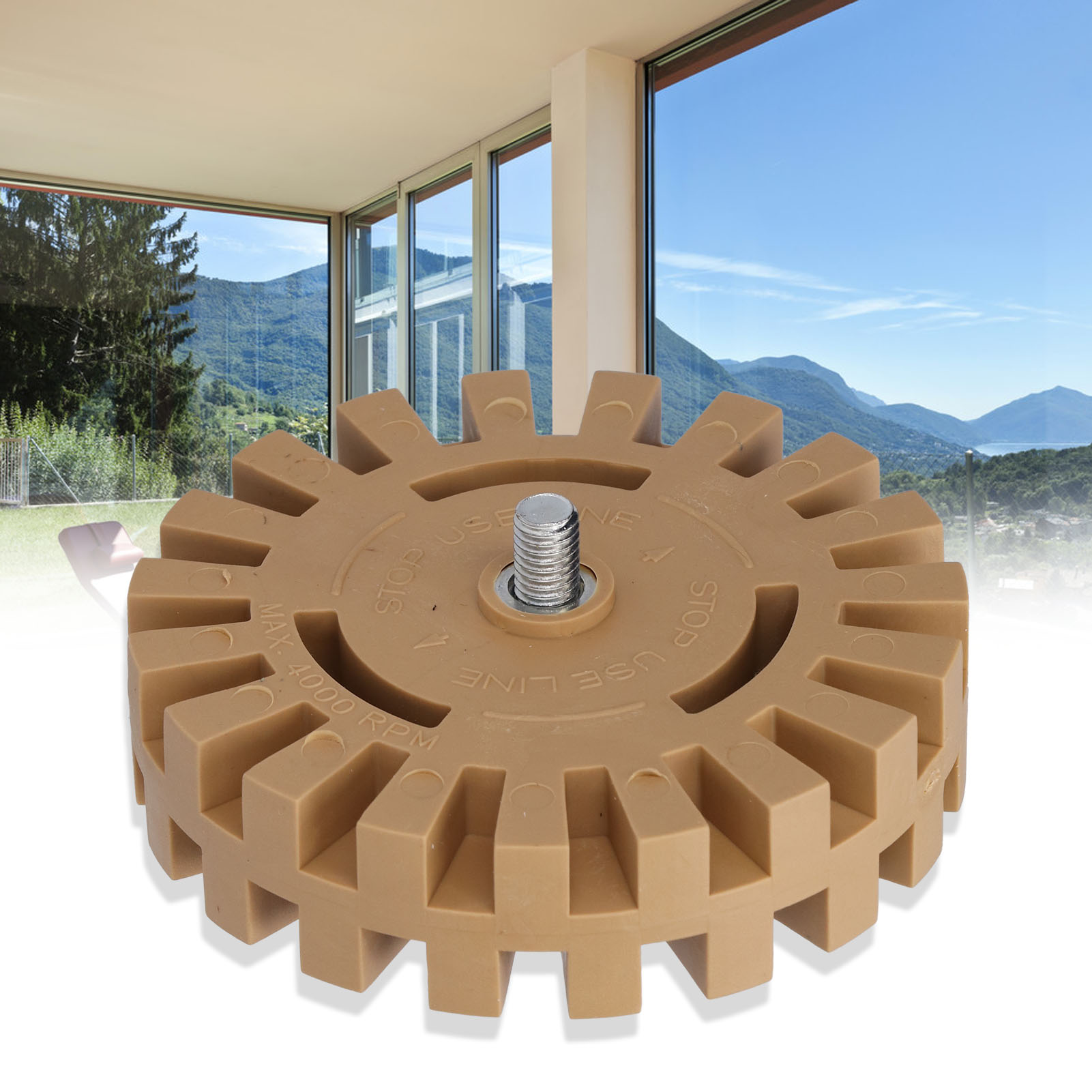 10 Cm (4 Zoll) Klebstoffentfernerscheibe, Klebstoffentfernerscheibe, Pneumatisches Gummirad Zum Entfernen Von Klebstoff Und Farbe, Klebstoffentfernerscheibe