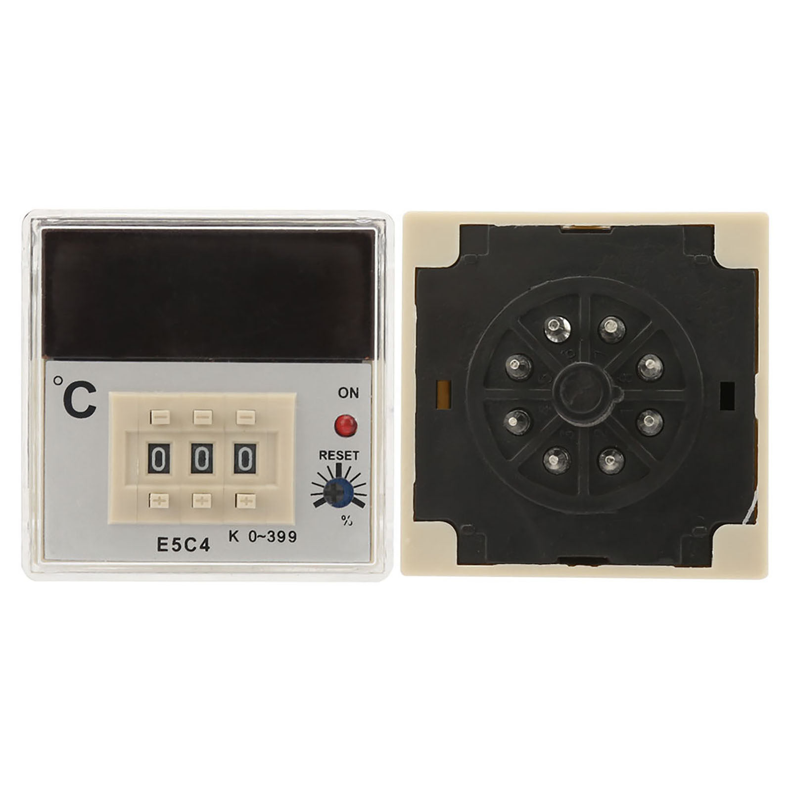 Digitaler Temperaturregler 0111rom E5c4-r20k Mit Dip-schaltereinstellung, Typ K, 220 V Ac, Einstellbereich 0-399 °c
