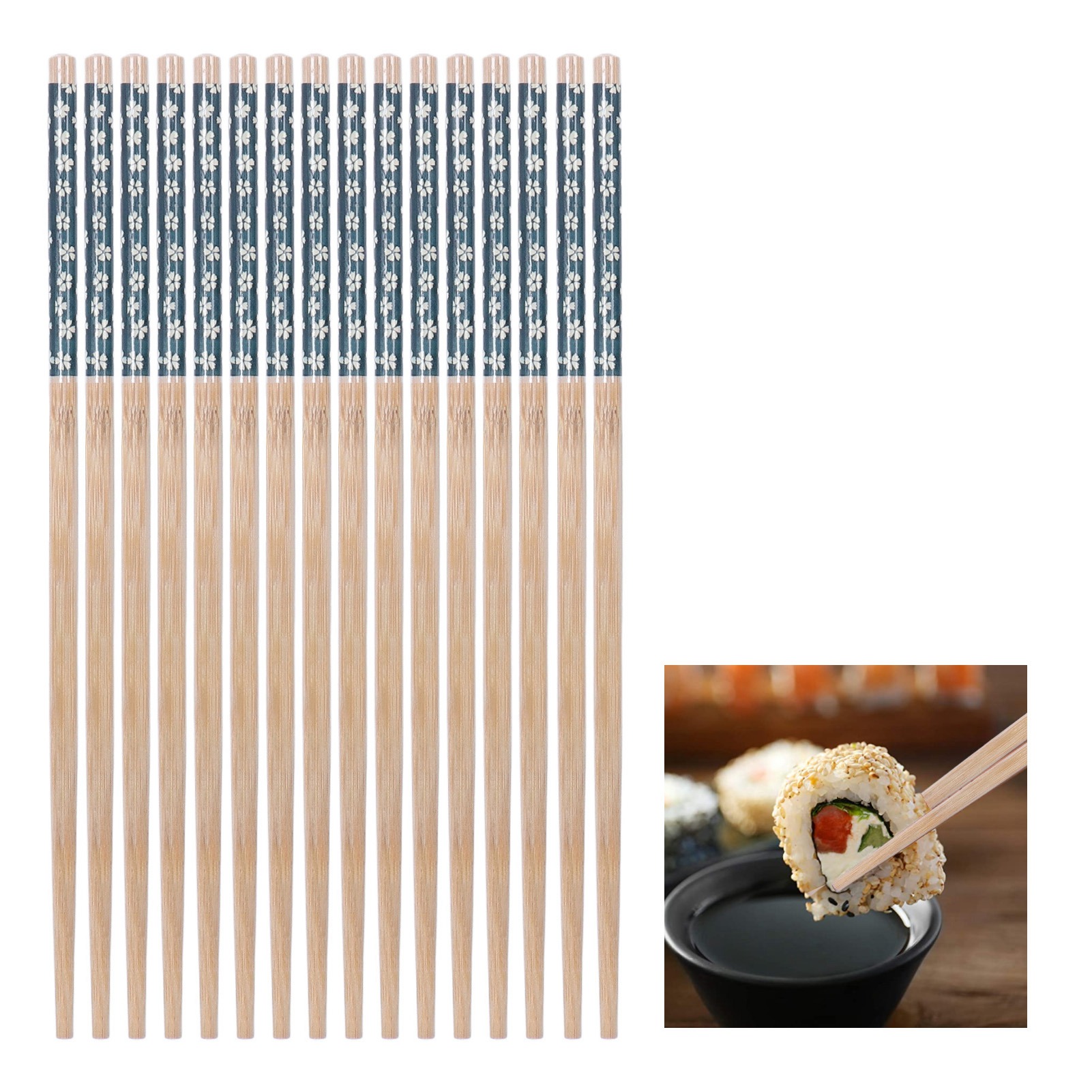 Essstäbchen Aus Bambus Im Japanischen Stil, 8 Paar Pro Packung, Wiederverwendbar.