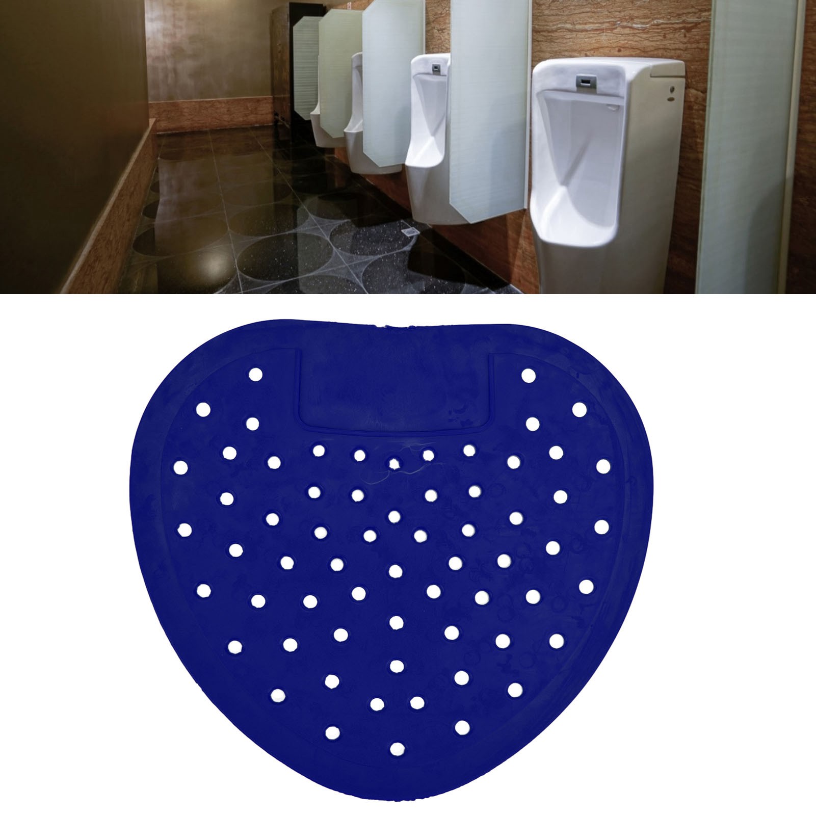 Verstopfungsfreies, Desodorierendes Pad Für Urinale Für Männer, Duftendes Pad Für Urinbehälter, Duftendes Pad, Spritzschutz-filterpad, Bedrucktes Logo, Blau Mit Großen Löchern.